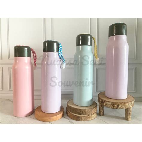 Jual Souvenir Botol Minum Kaca Tali Warna Tumbler Beling Warna Termos