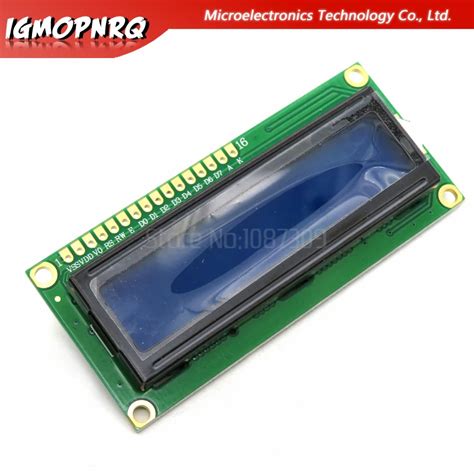 Módulo de pantalla lcd 1602 1 unidad 5V azul luz negra código