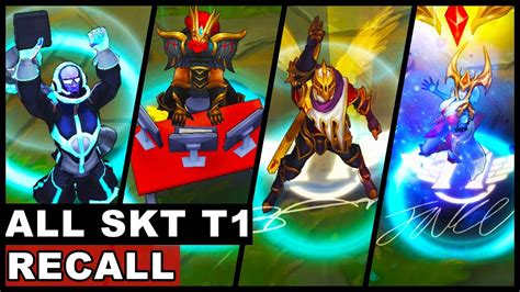 All Skt T1 Recall 17 Skins New And Old Jhin Ekko Syndra Nami Olaf Zac Azir League Of Legends