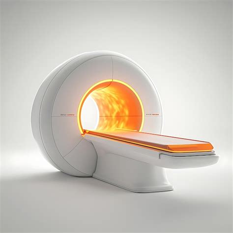 Arafed Mri Machine With Orange Light Coming Out Of The Top Premium Ai