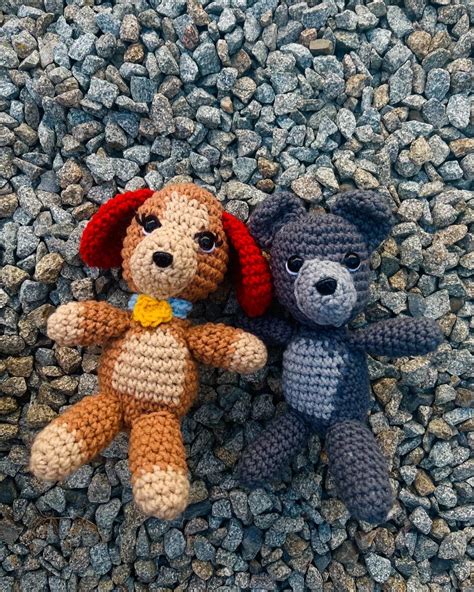Disney Classics Lady And The Tramp Handmade Crochet Plushies Lady And