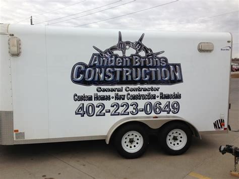 Anden Burns Construction Trailer Decals Car Wrap Recreational