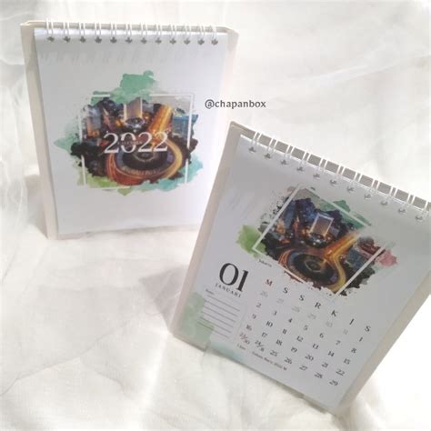 Jual Kalender Meja Mini Note By Chapan Box Indonesia Shopee