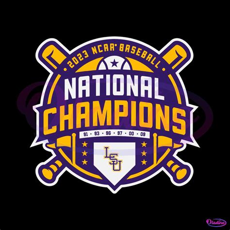 Lsu Ncaa Baseball College World Series Champions Svg File