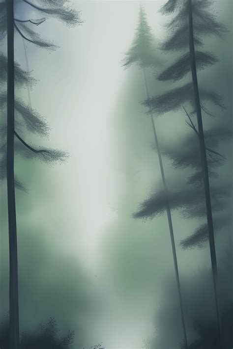 Misty Forest Sunrise · Creative Fabrica