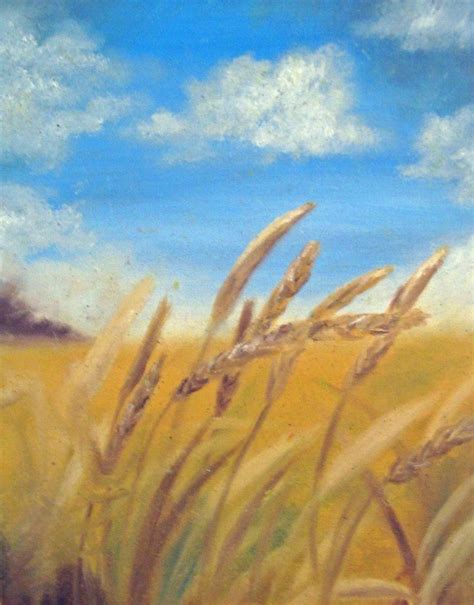 Wheat Field Painting Fine Art Print Wheat Field Art | Etsy