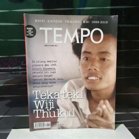 Jual Majalah Tempo Edisi Teka Teki Wiji Thukul Di Seller Shin Store