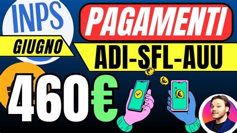 Ultimora Inps🔴pagamenti Giugno Adi Auu Bonus 460 Carta Dedicata A Te 💶sfl Youtube