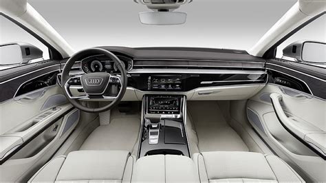 Audi A8 2022 White Wallpaper