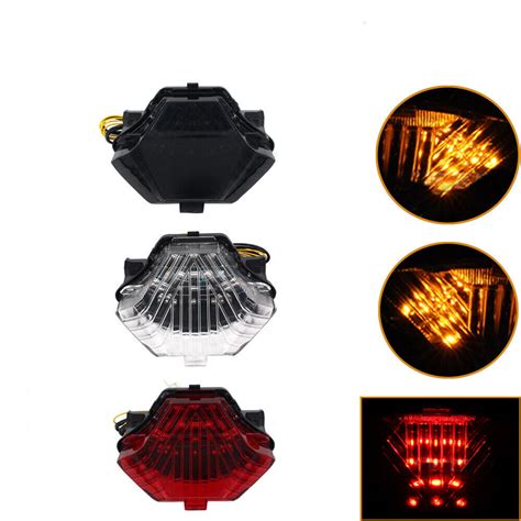 Motorcycle Integrated Led Tail Light Brake Turn Signal Yamaha Yzf R3r25 15 18 Ebay