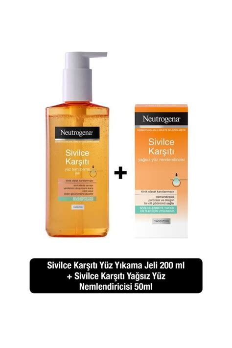 Neutrogena Sivilce Karşıtı Jel Yüz Temizleme 150 ml Nemlendirici 50