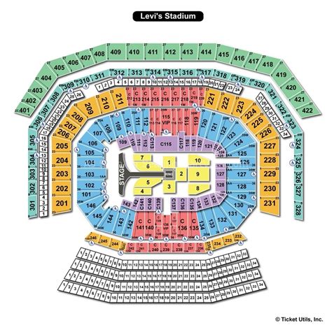 Levi Stadium Seating Chart With Seat Numbers Cabinets Matttroy