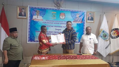 Tanda Tangani Nphd Pemprov Papua Barat Hibahkan Rp200 Miliar Untuk Kpu