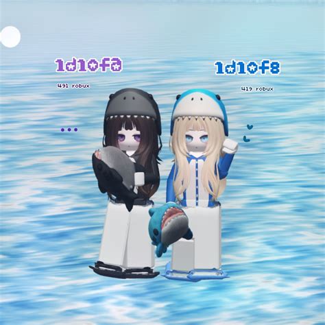 Matching Shark Girls Avatar 🦈🦈🦈 In 2024 Roblox Roblox Best Friends