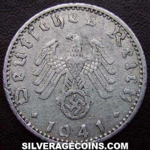 A German Third Reich Reichspfennig Aluminium Silver Age Coins