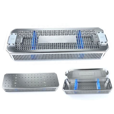 Dental Sterilization Cassette Autoclave Tray Rack Box 7 Instruments Blue Stainless Steel Buy