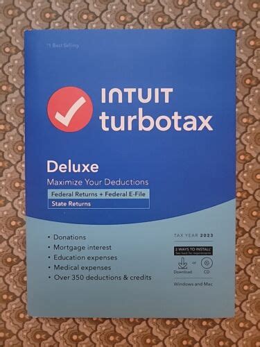 Intuit Turbo Tax Deluxe Federal State Ebay