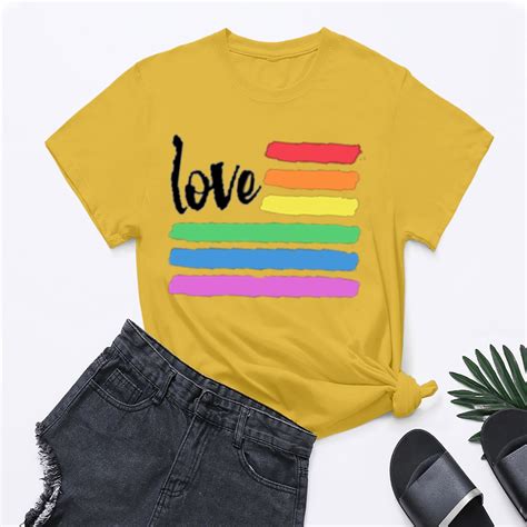 Lgbt Pride Shirt For Women Pride Month Outfits Rainbows Graphic Tee