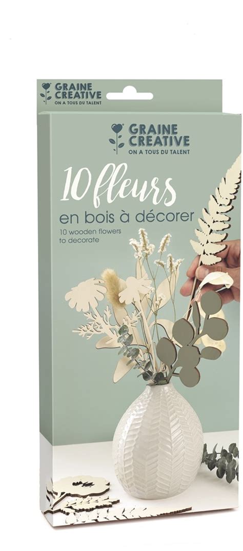 GC Houten Decoratie Bloemen Set 24 Cm IHobby