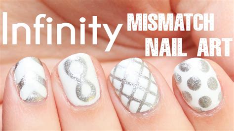 Mismatch Infinity Symbol Nail Art Totallycoolnails Youtube