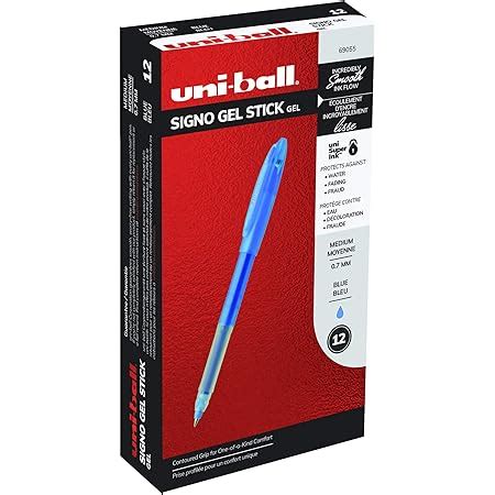 Uni Ball Gelstick Medium Point Gel Ink Pens Blue Ink Pens Amazon In