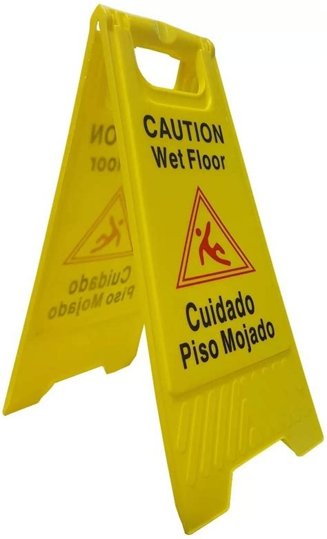 Cartel Señalizador Piso Mojado Tipo Carpa Wet Floor Abete