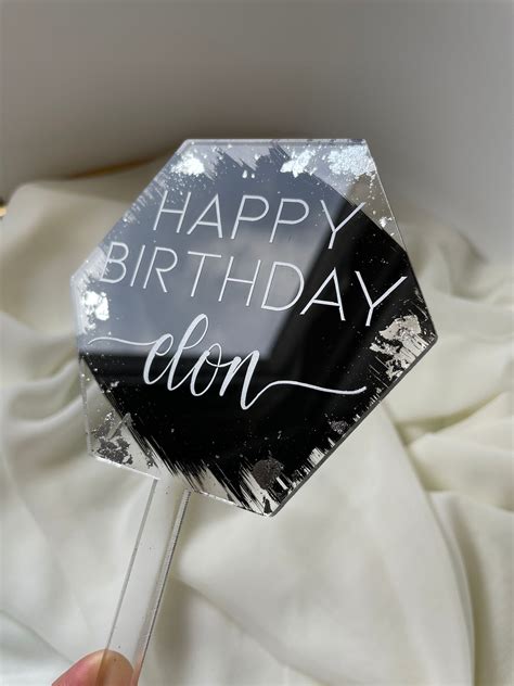 Custom Acrylic Cake Topper Personalized Acrylic Cake Topper Birthday