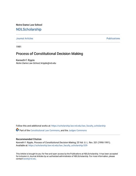 Process Of Constitutional Decision Making Notre Dame Law SchoolNotre