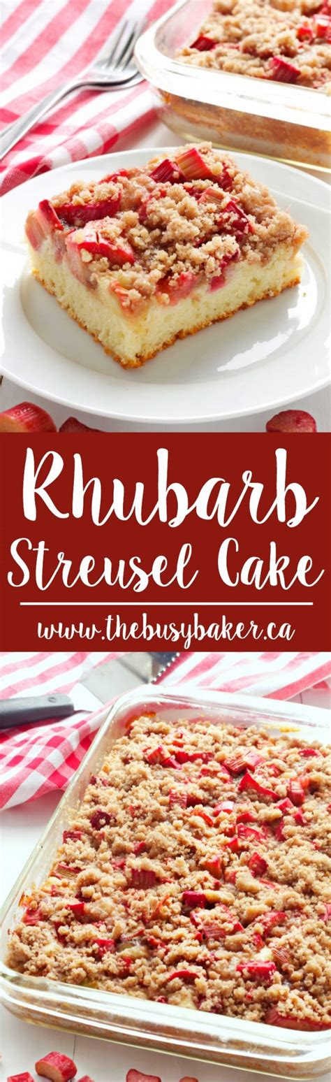 Rhubarb Streusel Cake The Busy Baker