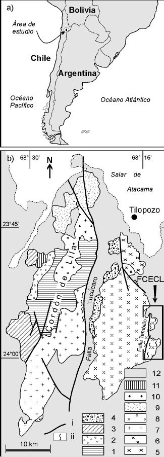 A Ubicaci N Del Rea Estudiada B Mapa Geol Gico Simplificado Del