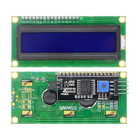 LCD 1602 LCD1602 162 Display Screen Blue Backlight Soldered With I2C