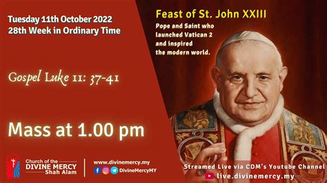 Catholic Weekday Mass Online L Tuesday Saint John Xxiii Pope Divine