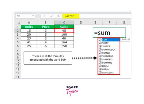 How To Create A Formula In Excel Scaler Topics