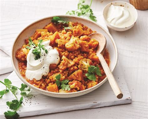 Red Lentil Dhal With Cauliflower And Pumpkin Healthy Food Guide