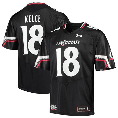 Under Armour Travis Kelce Cincinnati Bearcats Black Replica Alumni ...