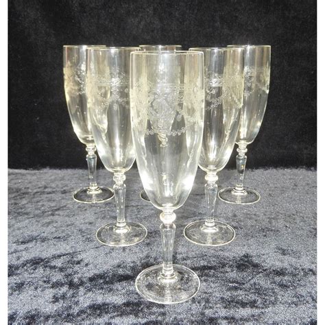 LOT 6 FLUTES A CHAMPAGNE CRISTAL D ARQUES 17CL MODELE DAMPIERRE