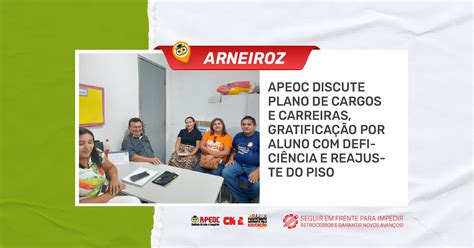 Arneiroz Apeoc Discute Plano De Cargos E Carreiras Gratifica O Por