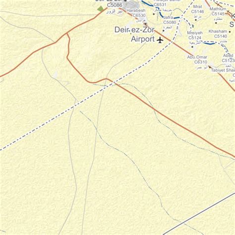 Deir ez-zor governorate reference map by UN OCHA Regional office for ...