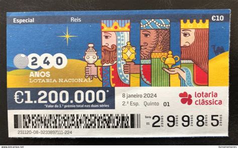 Billetes De Loter A H X Lottery Ticket Portugal Reis Magos