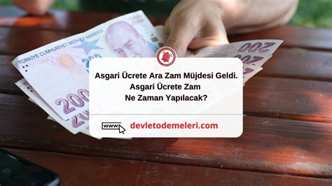 Asgari Ücrete Ara Zam Müjdesi Geldi Asgari Ücrete Zam Ne Zaman