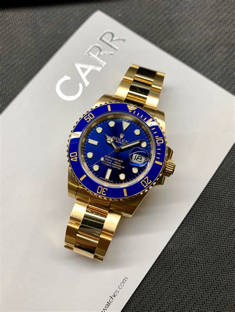 Ct Yellow Gold Rolex Submariner Lb Carr Watches