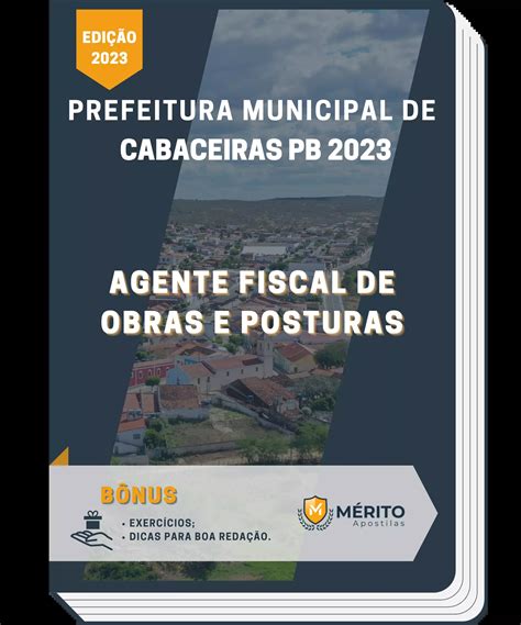 Apostila Agente Fiscal De Obras E Posturas Prefeitura De Cabaceiras Pb