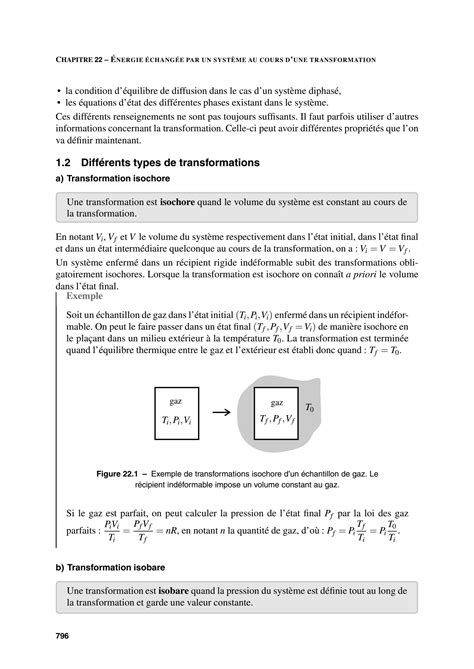 SOLUTION Energie Echangee Par Un Systeme Au Cours D Une Transformation