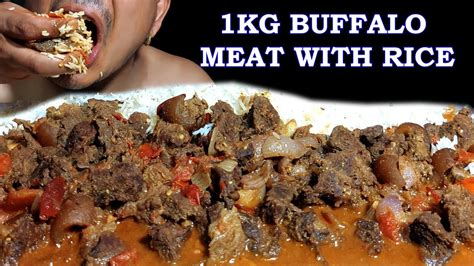 Bhuwan Eats Buff Meat Recipe With Rice Eating Spicy Dry Buffalo Meat