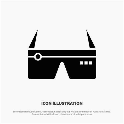 Computer Computing Digital Glasses Google Solid Glyph Icon Vector