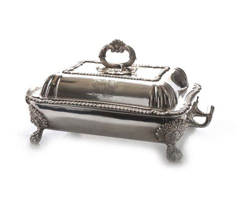 Silver Plated Serving Dish With Lid And Handles Bowls Comports And Dishes Silver Plate