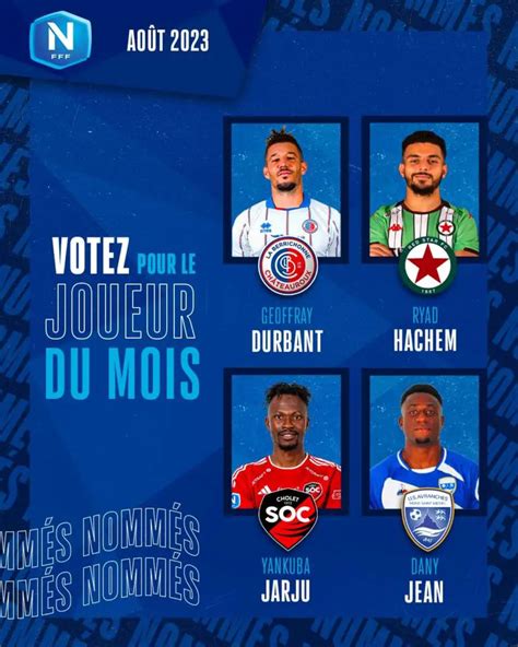 Dany Jean nominé pour le joueur Du mois daoût en National 1 Sport