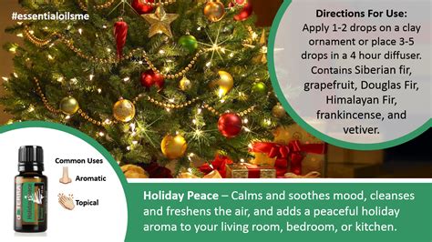 Excellent Doterra Holiday Peace Oil Blend Benefits