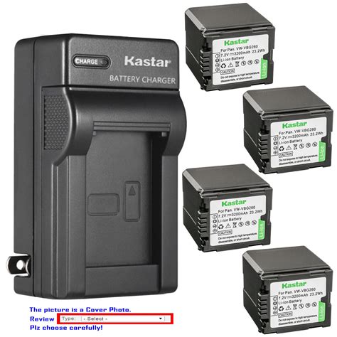 Kastar Battery Wall Charger For Panasonic Vw Vbg260 Sdr H80r Sdr H80pc Camcorder Ebay