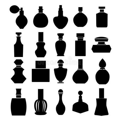 Vector Set Of Perfume Bottles Illustration Stock Vector